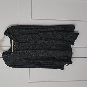 Women's Laila Jayde Heathered Black Hooded Sweater, Size 2X